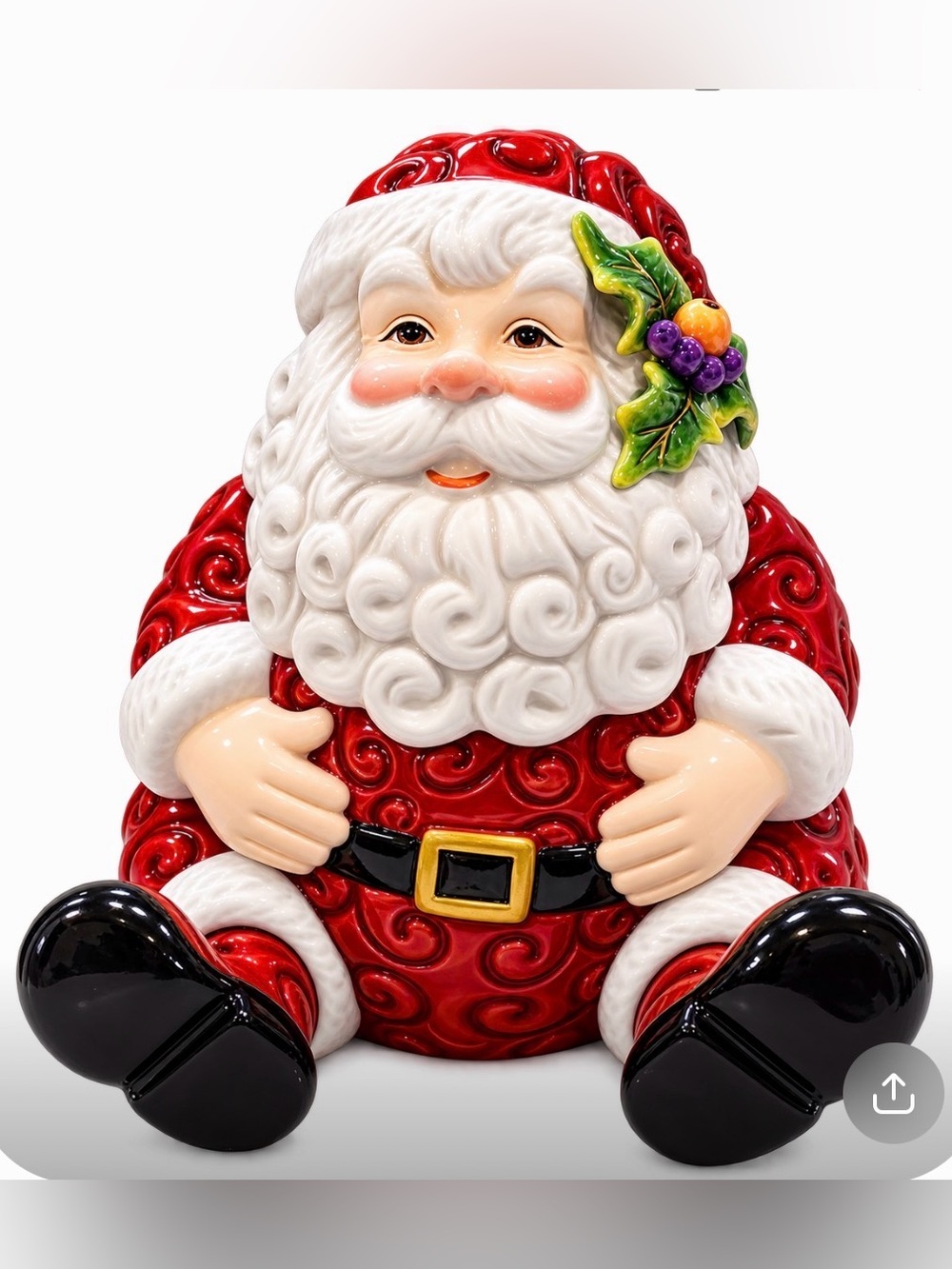Vintage Fritz and Floyd Santa Candy Jar